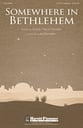 Somewhere in Bethlehem SATB choral sheet music cover